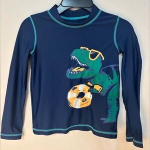 Carter's Navy Rashguard with Dinosaur and Sunglasses Boy size 5T